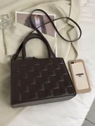Women's bag with brown squares-6