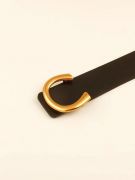 C . black leather belt-3