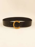 C . black leather belt-4