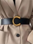 C . black leather belt-5