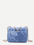 A bag with a chain of blue denim-2