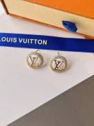 Louis Vuitton Zircon Curve Logo Earring-5