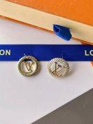 Louis Vuitton Zircon Curve Logo Earring-6