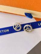 Louis Vuitton Zircon Curve Logo Earring-7