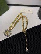 Gucci large gold crystal necklace-4