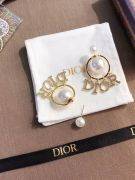 Dior round gold hoop earring-3