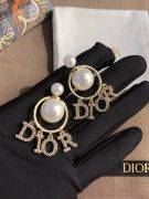 Dior round gold hoop earring-5