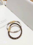 Louis Vuitton brown leather bracelet-2