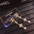 Chanel Logo Pearl Long Earring-5