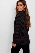 Women 's black and white striped blouse from Boho-3