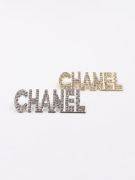 Chanel crystal lettering brooches-1