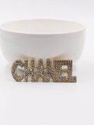 Chanel crystal lettering brooches-5