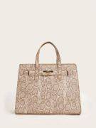 Brown leather handbag-3