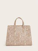Brown leather handbag-4