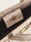 Brown leather handbag-5