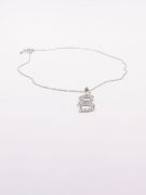 C Dior Silver Zircon Necklace-2