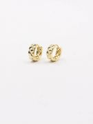 Chanel round gold earring-3