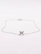 Chanel Silver Small Zircon Necklace-3