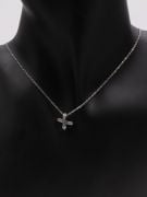 Chanel Silver Small Zircon Necklace-4