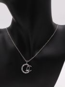 Chanel Silver Zircon Necklace-5