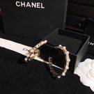 Chanel large round logo pearl earring-4