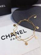 Double layer gold Chanel anklet-8