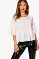 Blouse embroidered blouse-3