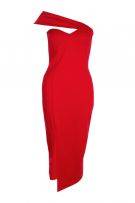 Midi Kiley Dress with Red Shoulder Belt-4