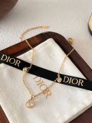 Dior gold zircon anklet-7