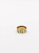 Stylish Fendi letter engraved ring-7