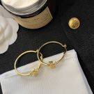 Tory Burch metal large hoop earrings-7