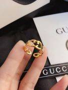 Gucci gold logo ring-9