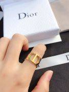 Dior wide gold logo ring-9