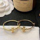 Tory Burch metal large hoop earrings-8