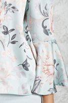 A blouse of satin with a floral print-5