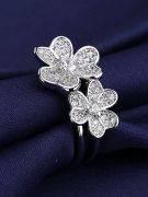 Van Cleef Zircon Flowers ring-1