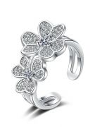 Van Cleef Zircon Flowers ring-2