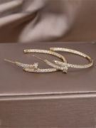 Cartier zircon large stud earring-1