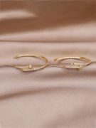 Cartier zircon large stud earring-2