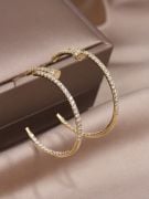 Cartier zircon large stud earring-8