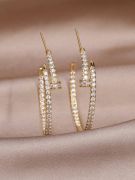 Cartier zircon large stud earring-10