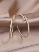 Cartier zircon large stud earring-11