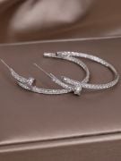 Cartier zircon large stud earring-12