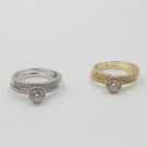 Twins Rings with Zircon Solitaire-3