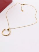 Cartier nail large metal logo necklace-4