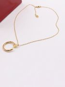 Cartier nail large metal logo necklace-5