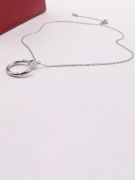 Cartier nail large metal logo necklace-7