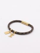 Louis Vuitton brown leather bracelet-4