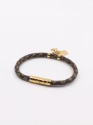 Louis Vuitton brown leather bracelet-5