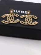 Chanel large Loulou and gold crystal earrings-1